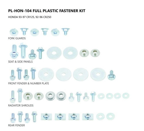 Kit viti plastiche honda - kit,