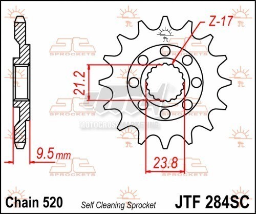 Pignone per moto honda crf - pignone,